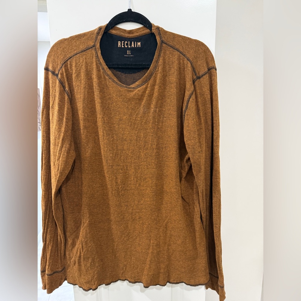 Reclaim Men’s Rust Heathered Thermal Long Sleeved Shirt